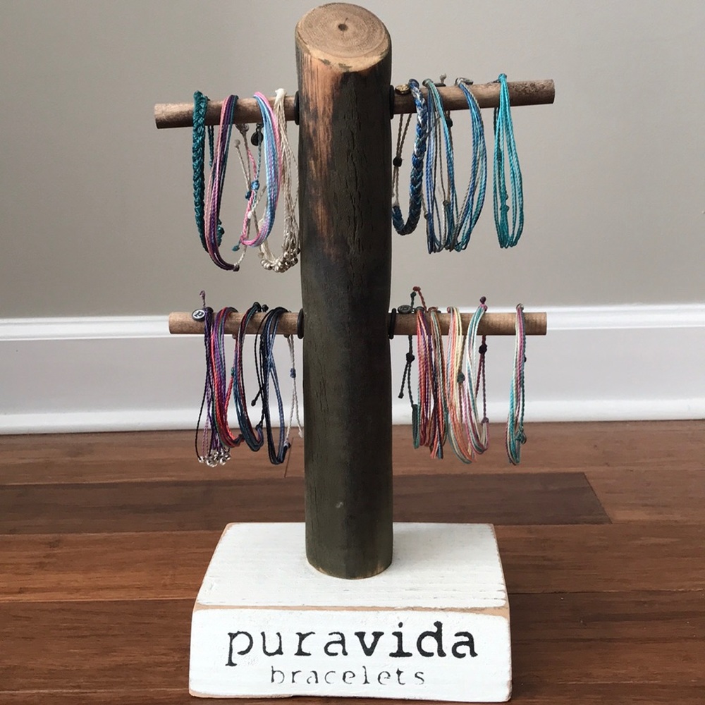 Pura Vida Wooden Tree Display